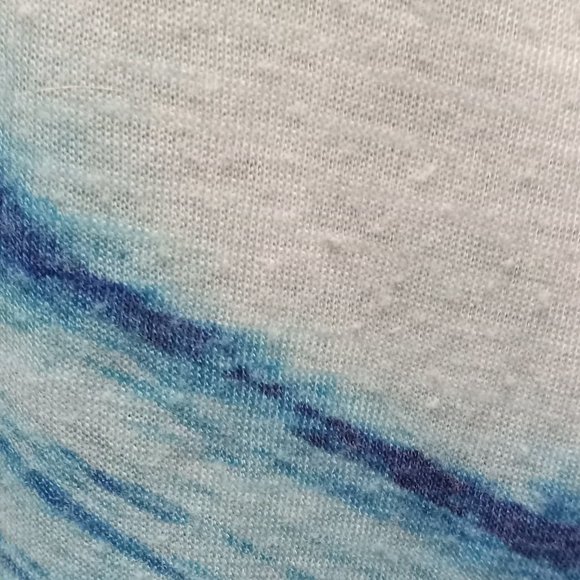 Bear Dance cat beach island print racerback blue tank sz M see desc - Picture 4 of 4